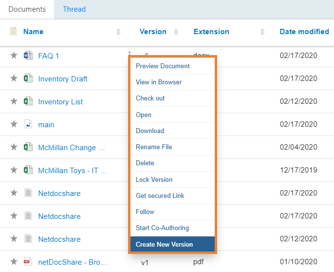 netDocShare helps to create New Version of a Document in NetDocuments