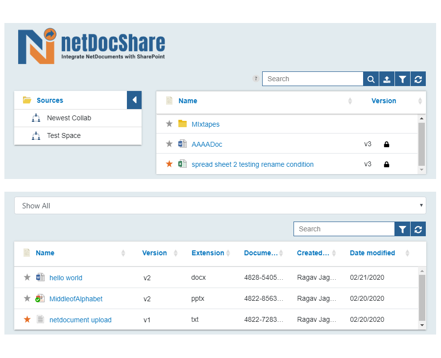 netDocShare enables to view multiple webparts