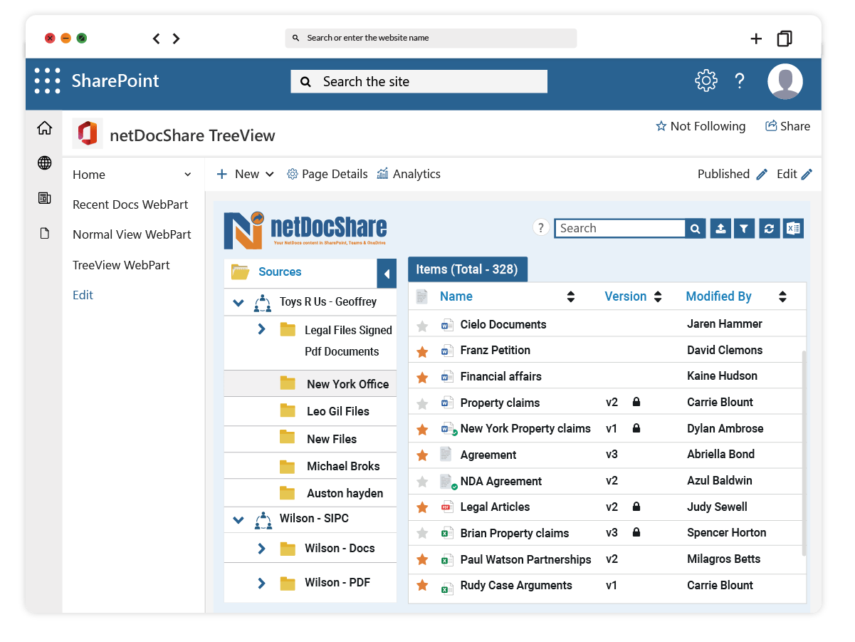 netDocShare-TreeView