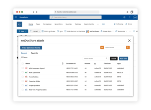 netDocShare Attach app Mockup
