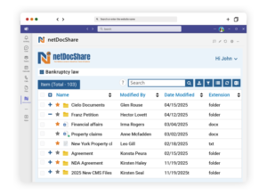 netDocShare Teams app Mockup
