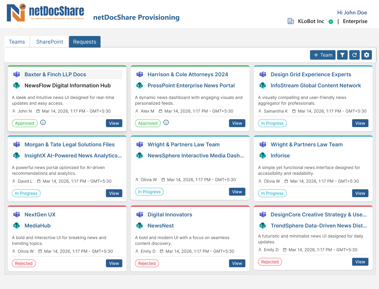 netDocShare Provisioning App