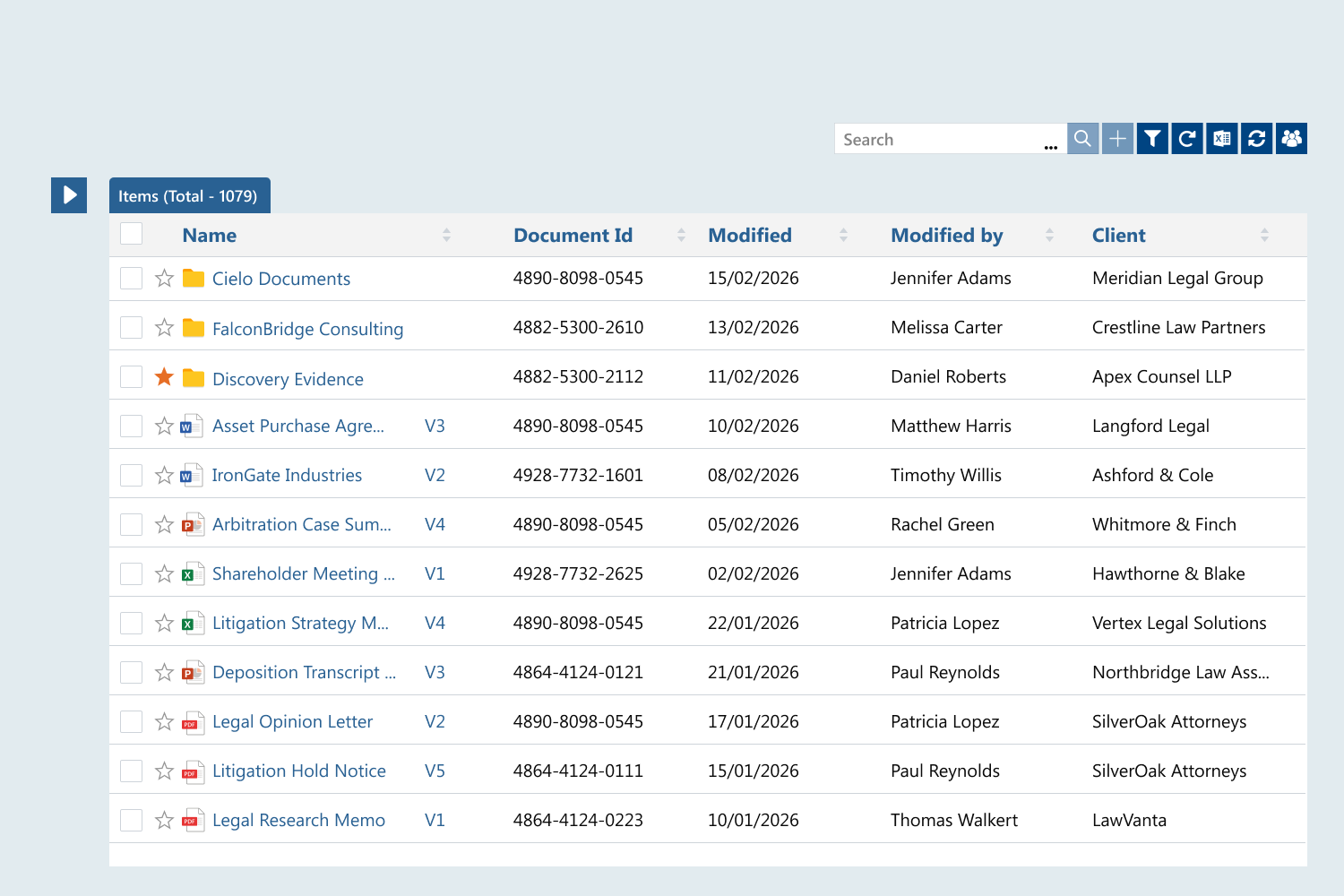 netDocShare Tree View Expanded
