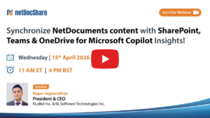 Synchronize NetDocuments content with SharePoint, Teams & OneDrive for Microsoft Copilot Insights