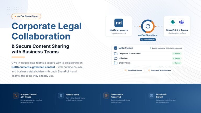 Corporate Legal Collaboration & Secure Content Sharing with netDocShare
