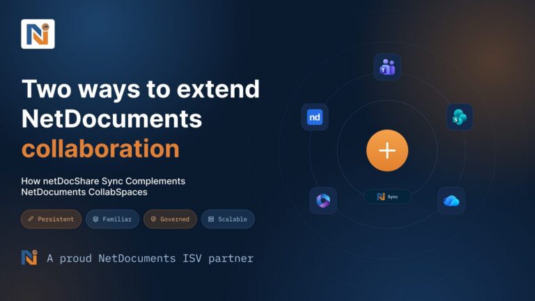netDocShare Sync and NetDocuments CollabSpaces: Better Together